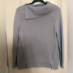 Dusty Blue Cowl Neck Sweater
